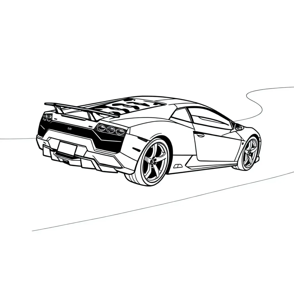 Lamborghini coloring page