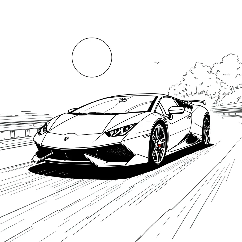 Lamborghini coloring page