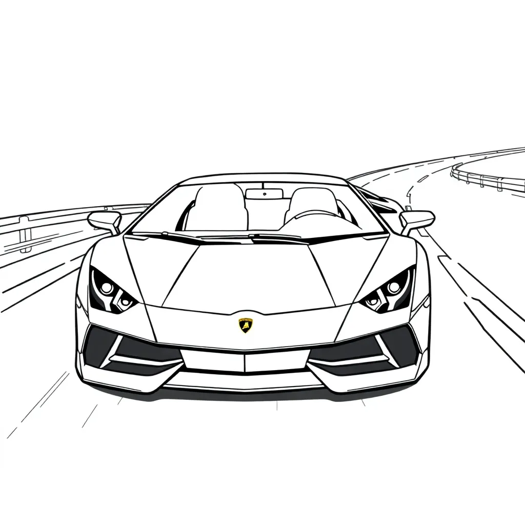 Lamborghini coloring page