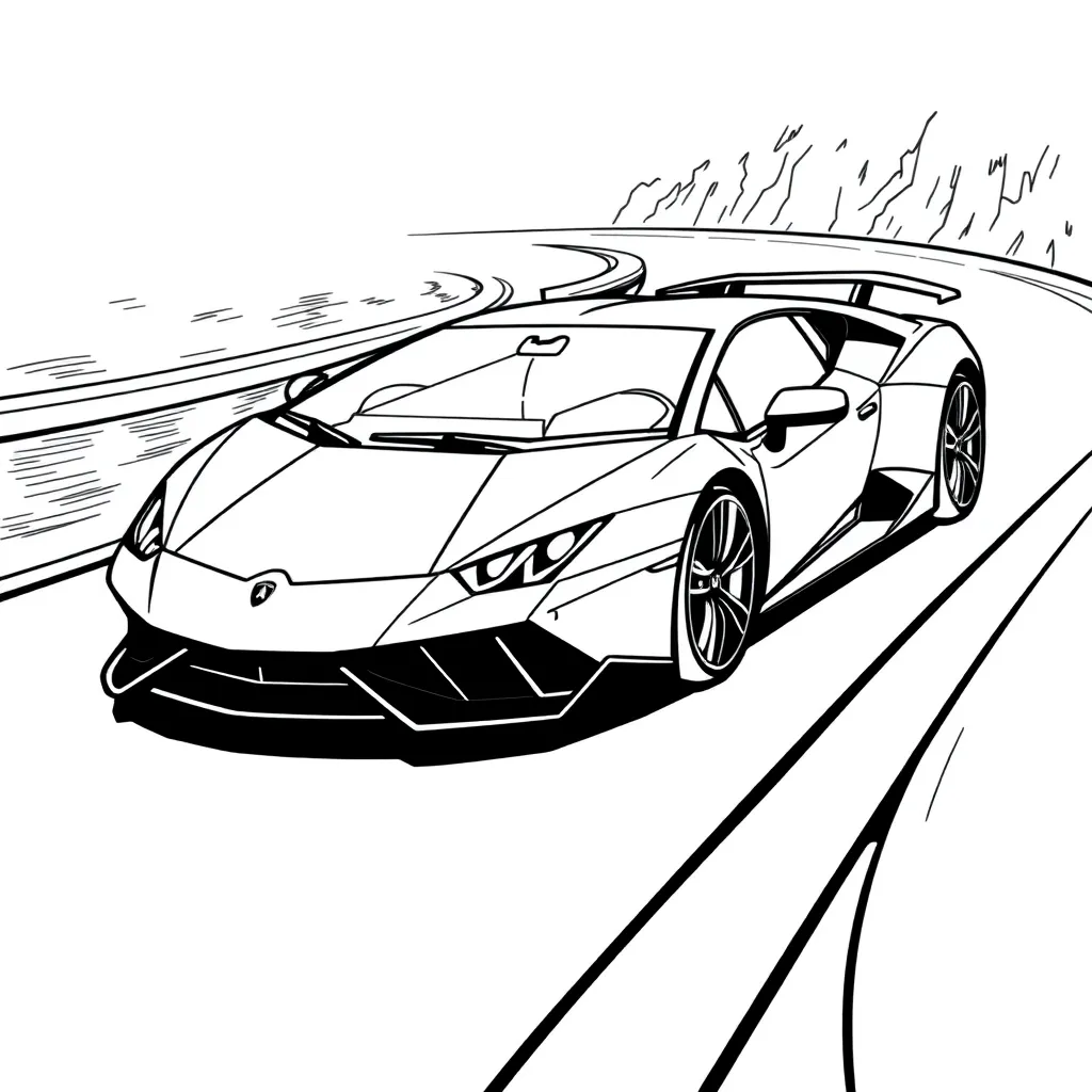 Lamborghini coloring page
