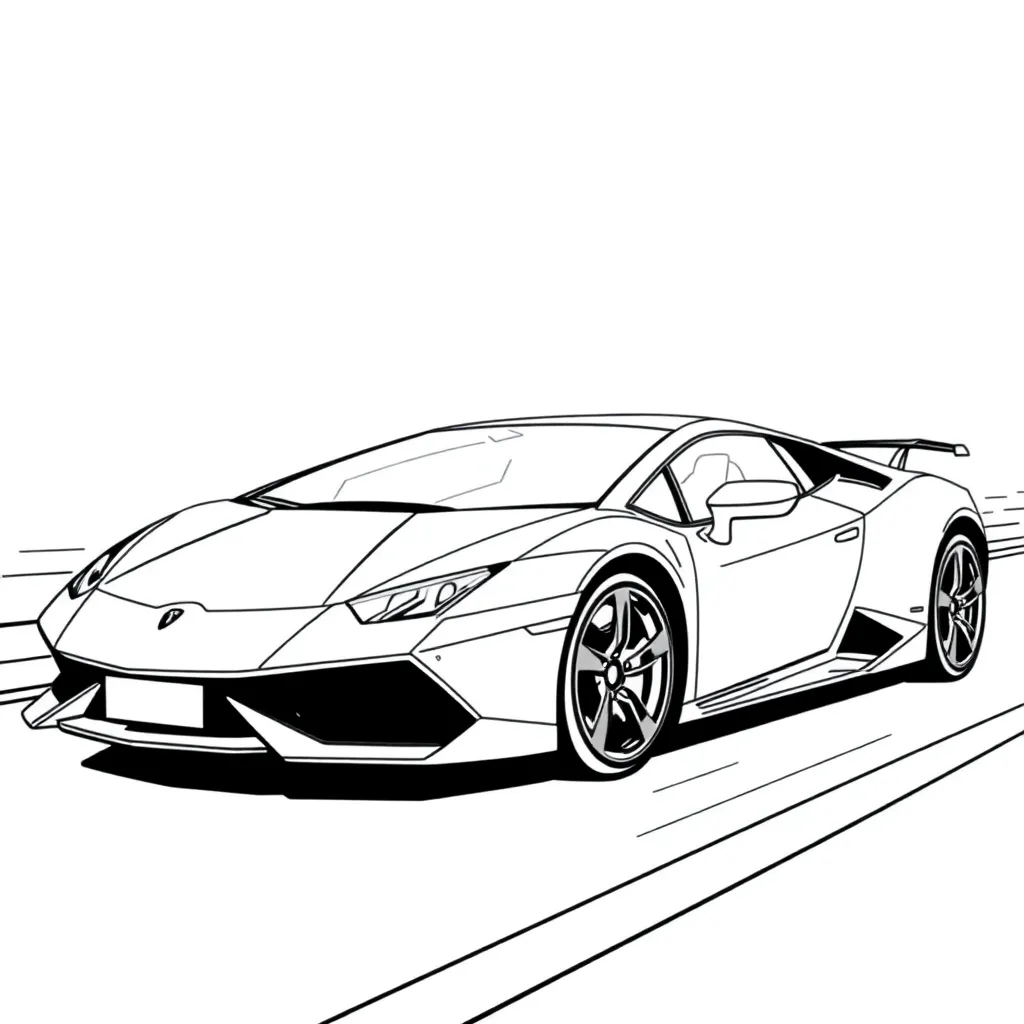 Lamborghini coloring page