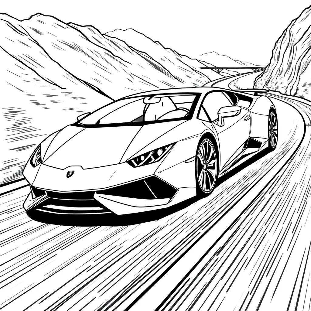 Lamborghini coloring page