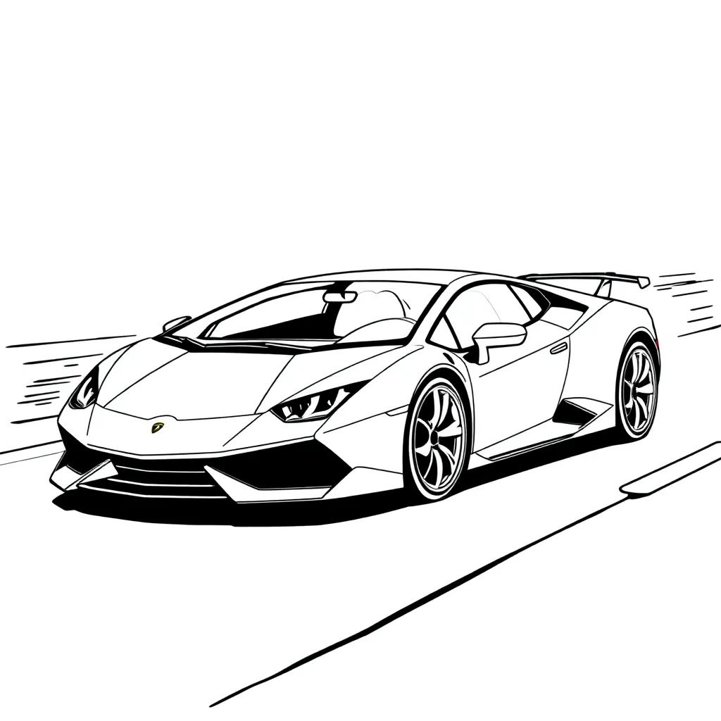 Lamborghini coloring page
