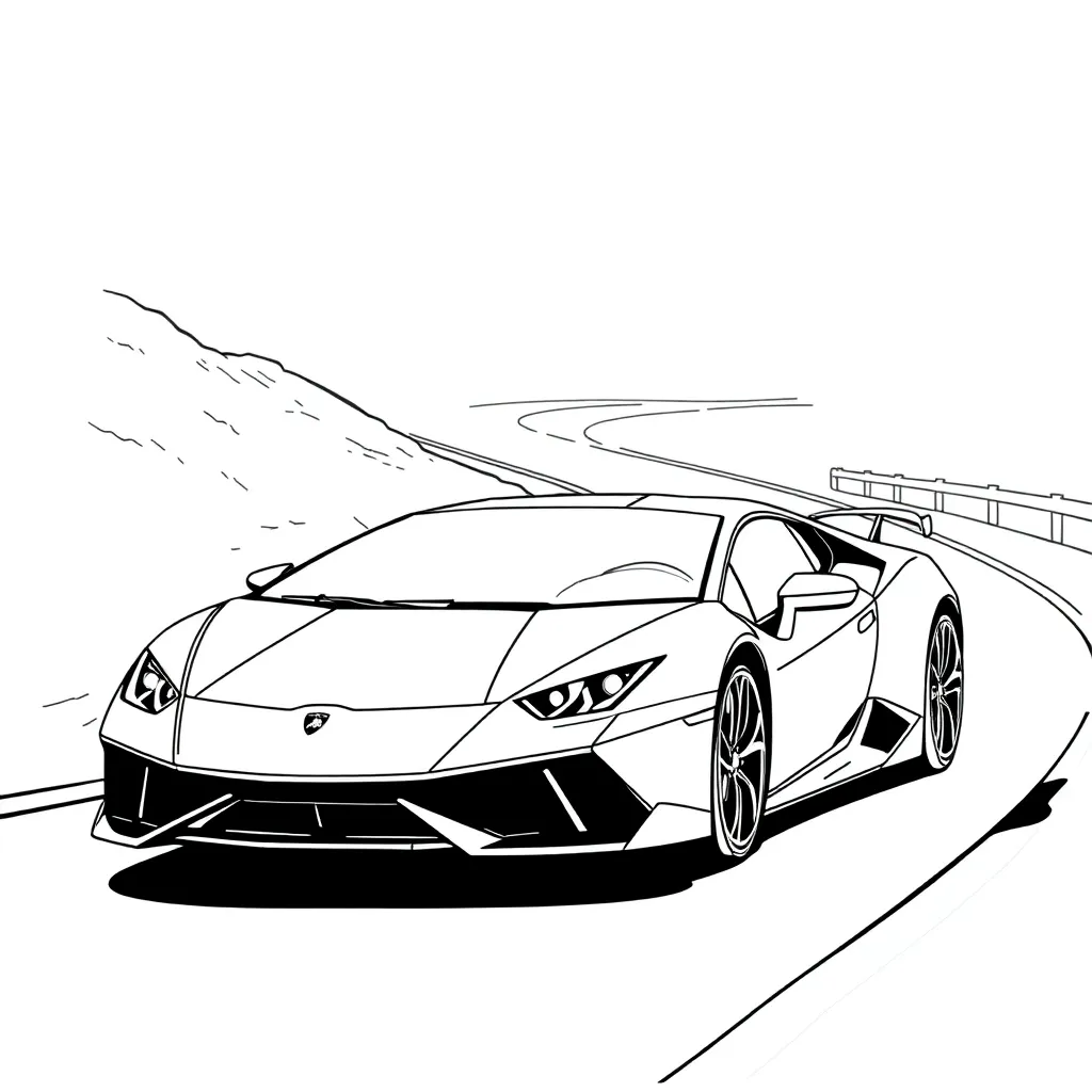 Lamborghini coloring page