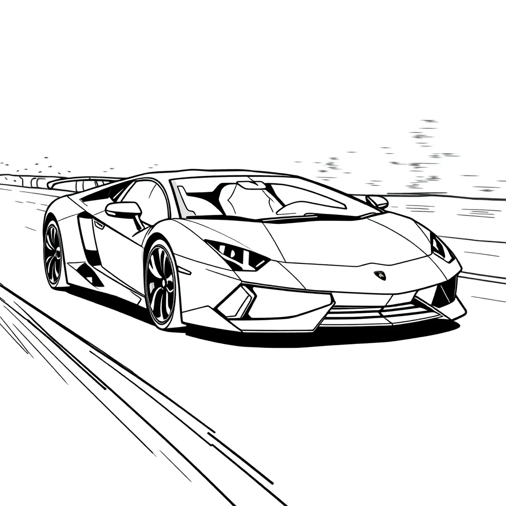 Lamborghini coloring page