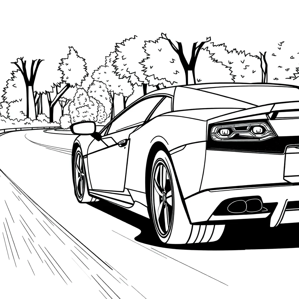 Lamborghini coloring page