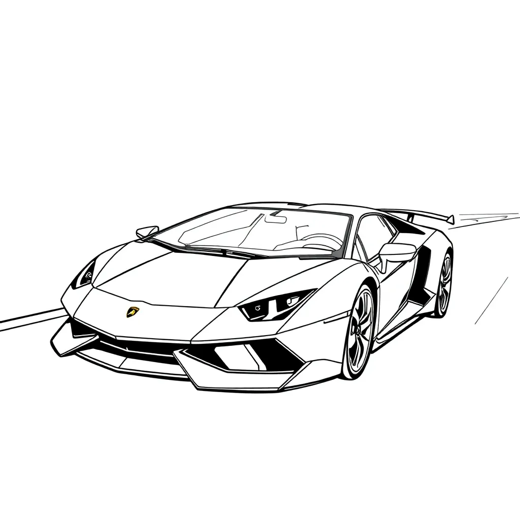 Lamborghini coloring page
