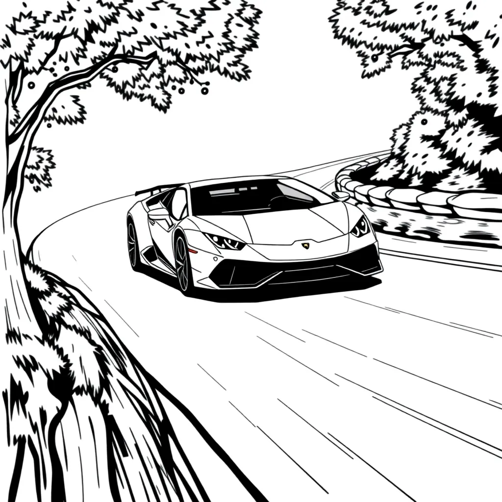 Lamborghini coloring page