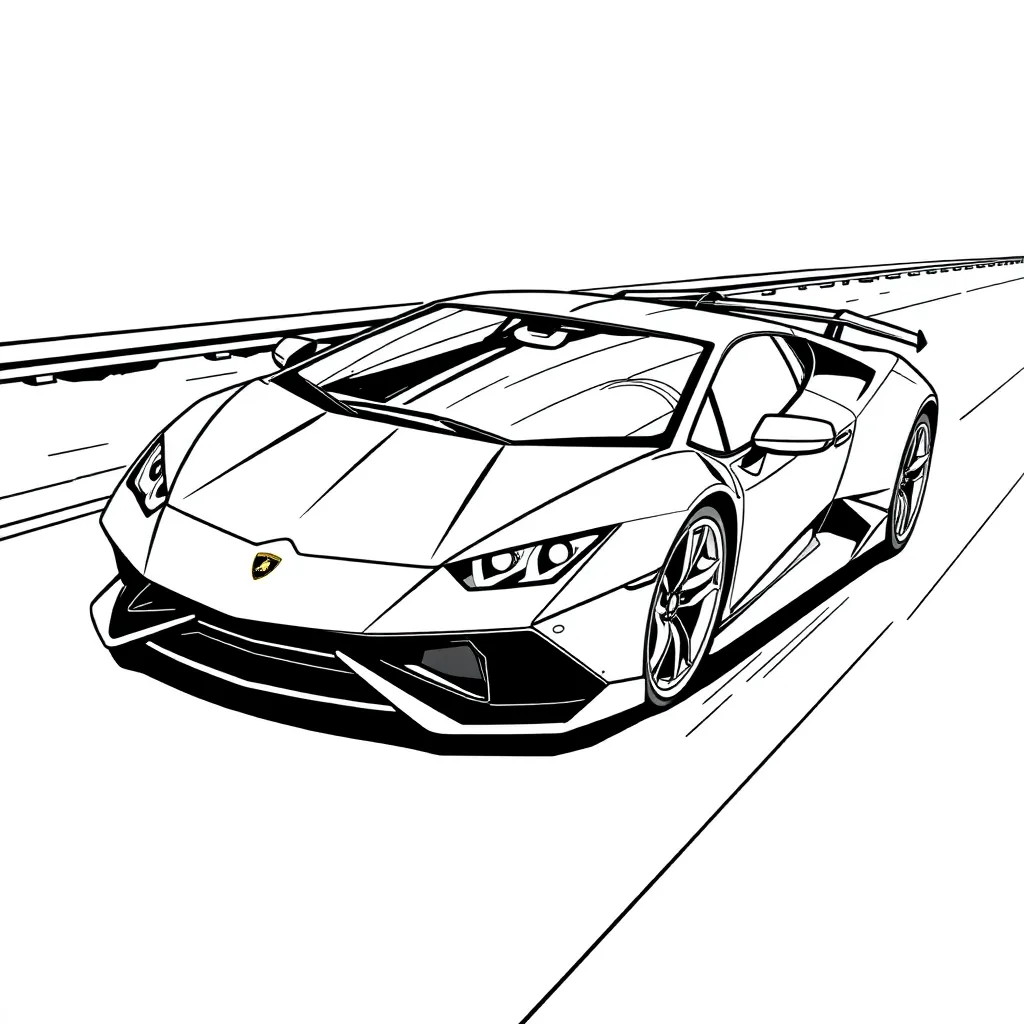 Lamborghini coloring page