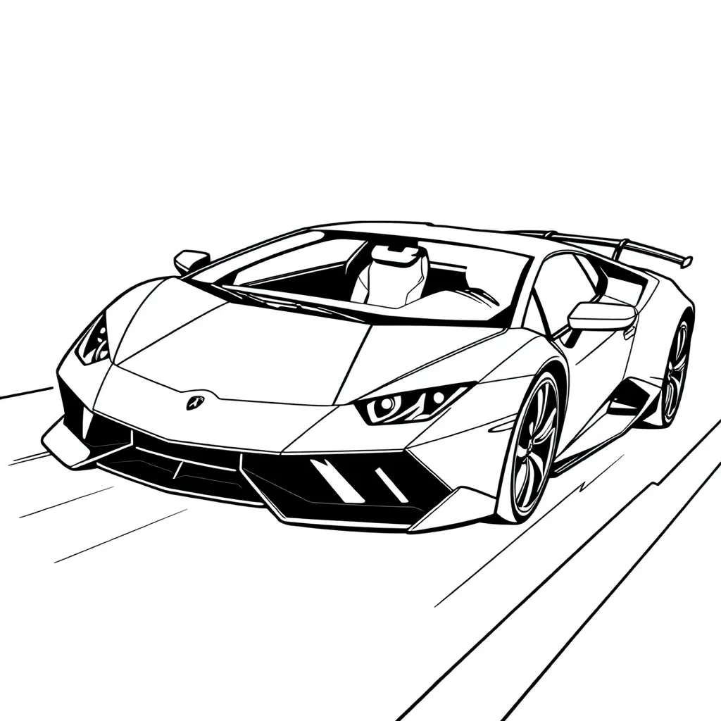 Lamborghini coloring page