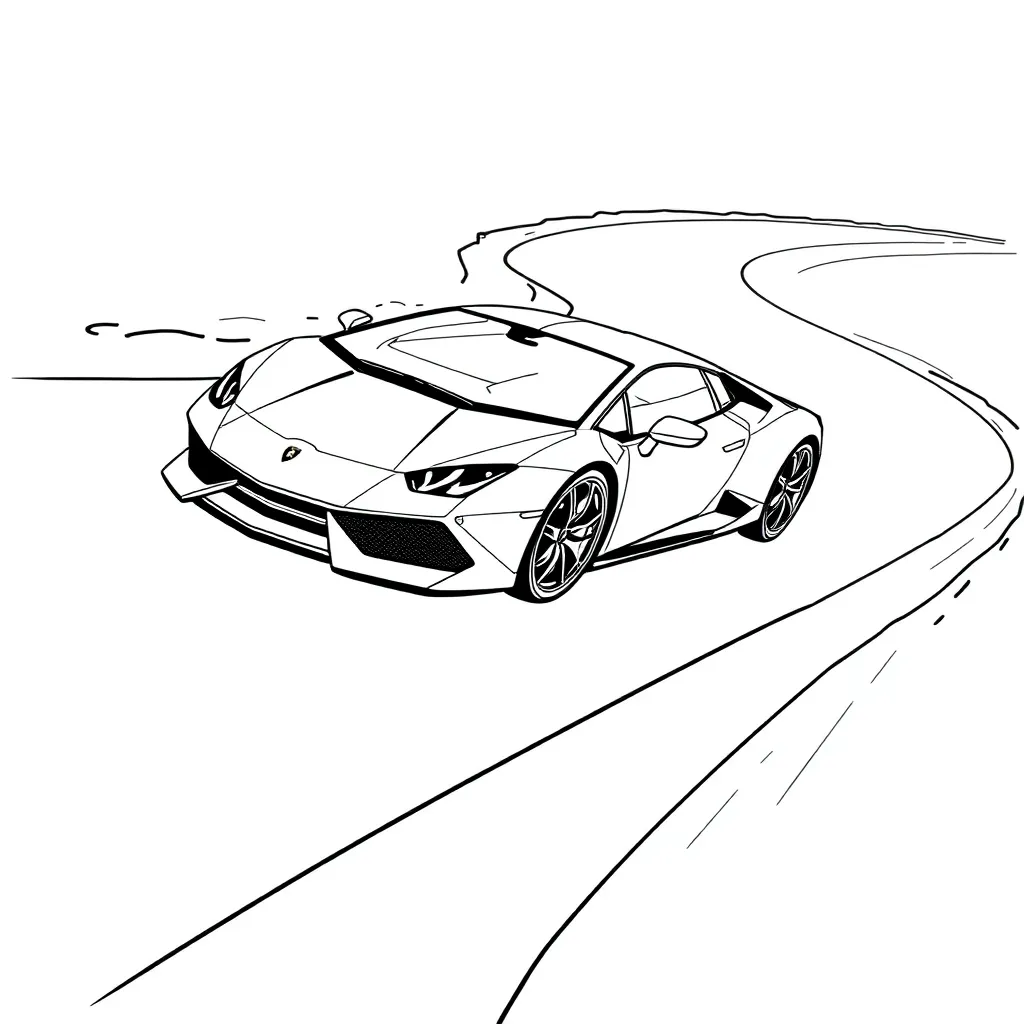 Lamborghini coloring page