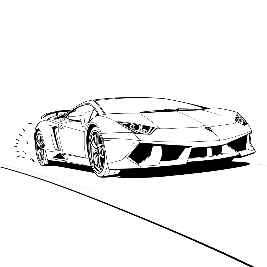 Lamborghini coloring page