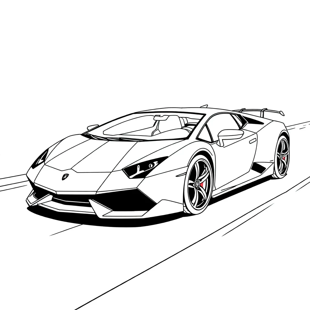 Lamborghini coloring page
