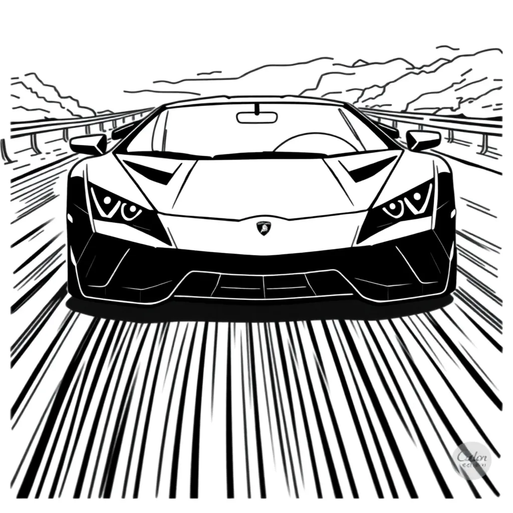 Lamborghini coloring page