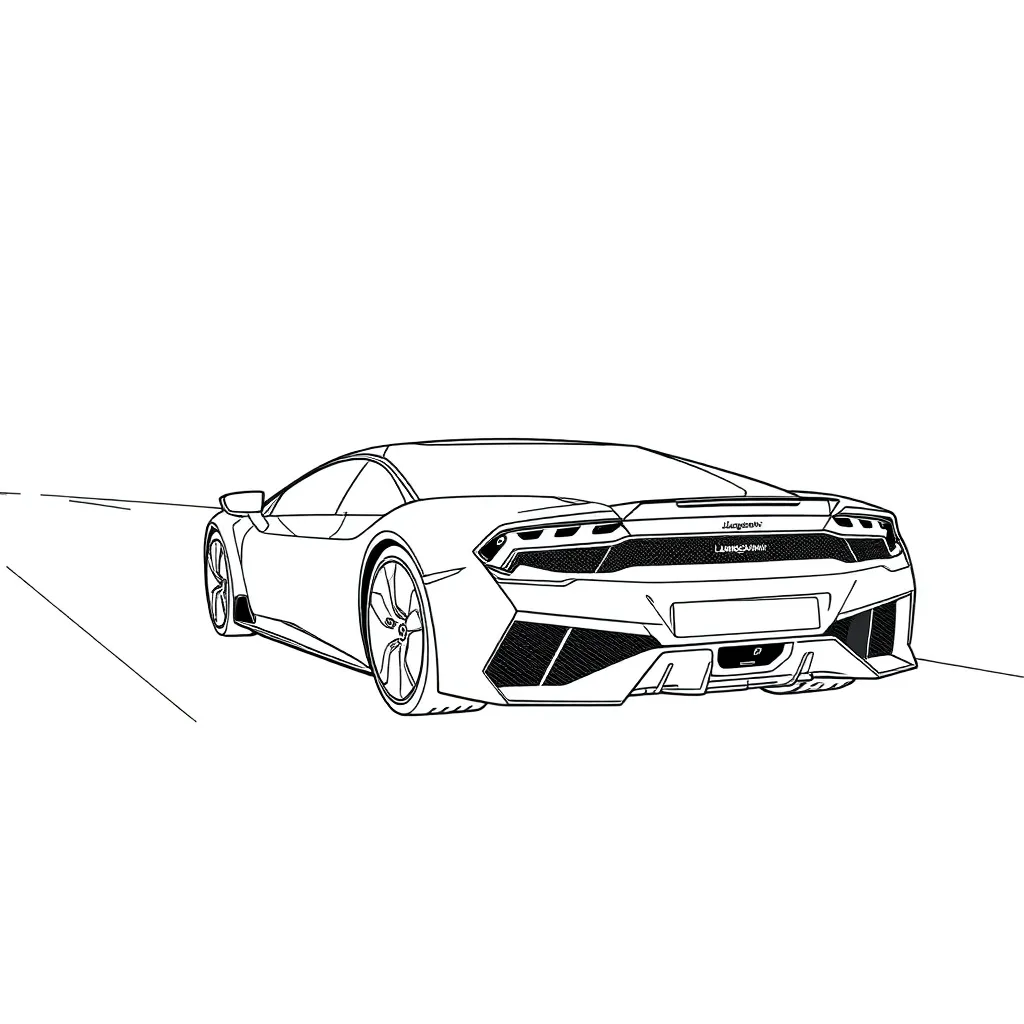 Lamborghini coloring page