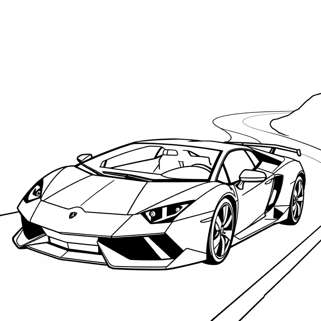 Lamborghini coloring page