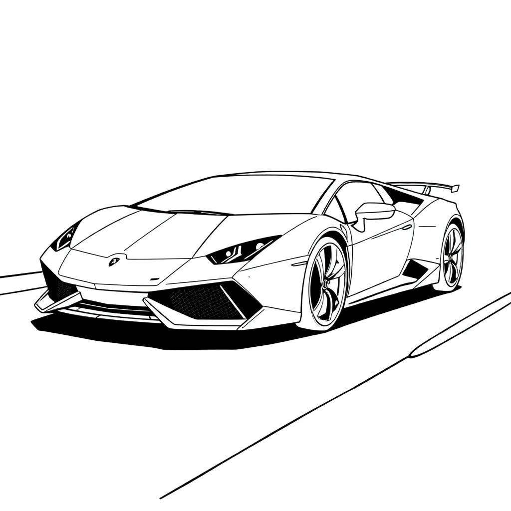 Lamborghini coloring page