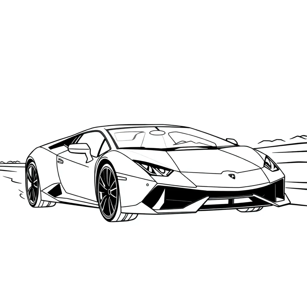 Lamborghini coloring page