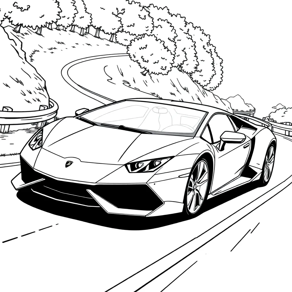 Lamborghini coloring page