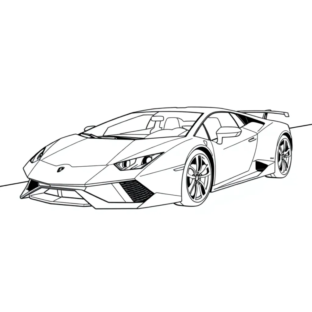 Lamborghini coloring page