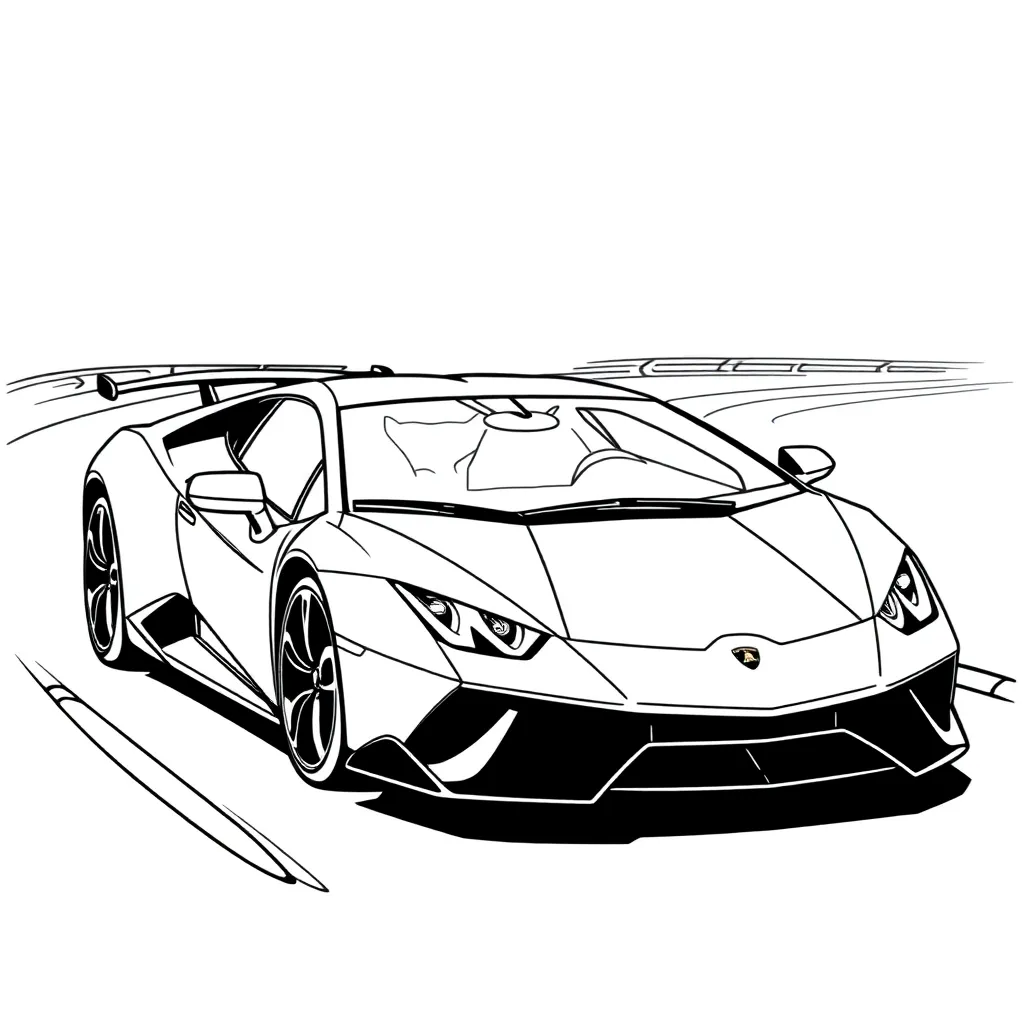 Lamborghini coloring page