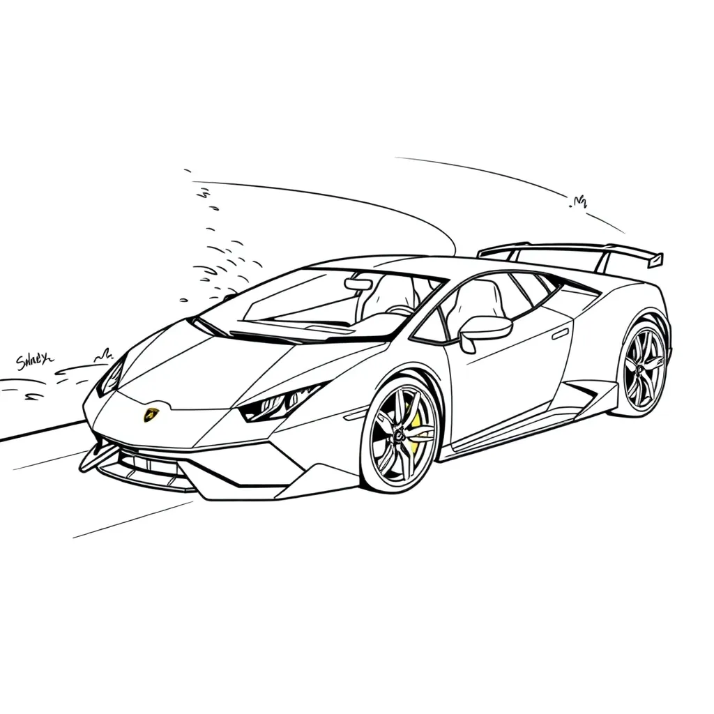 Lamborghini coloring page