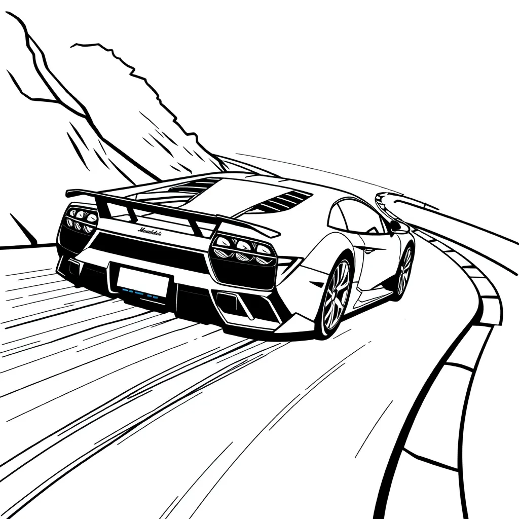 Lamborghini coloring page