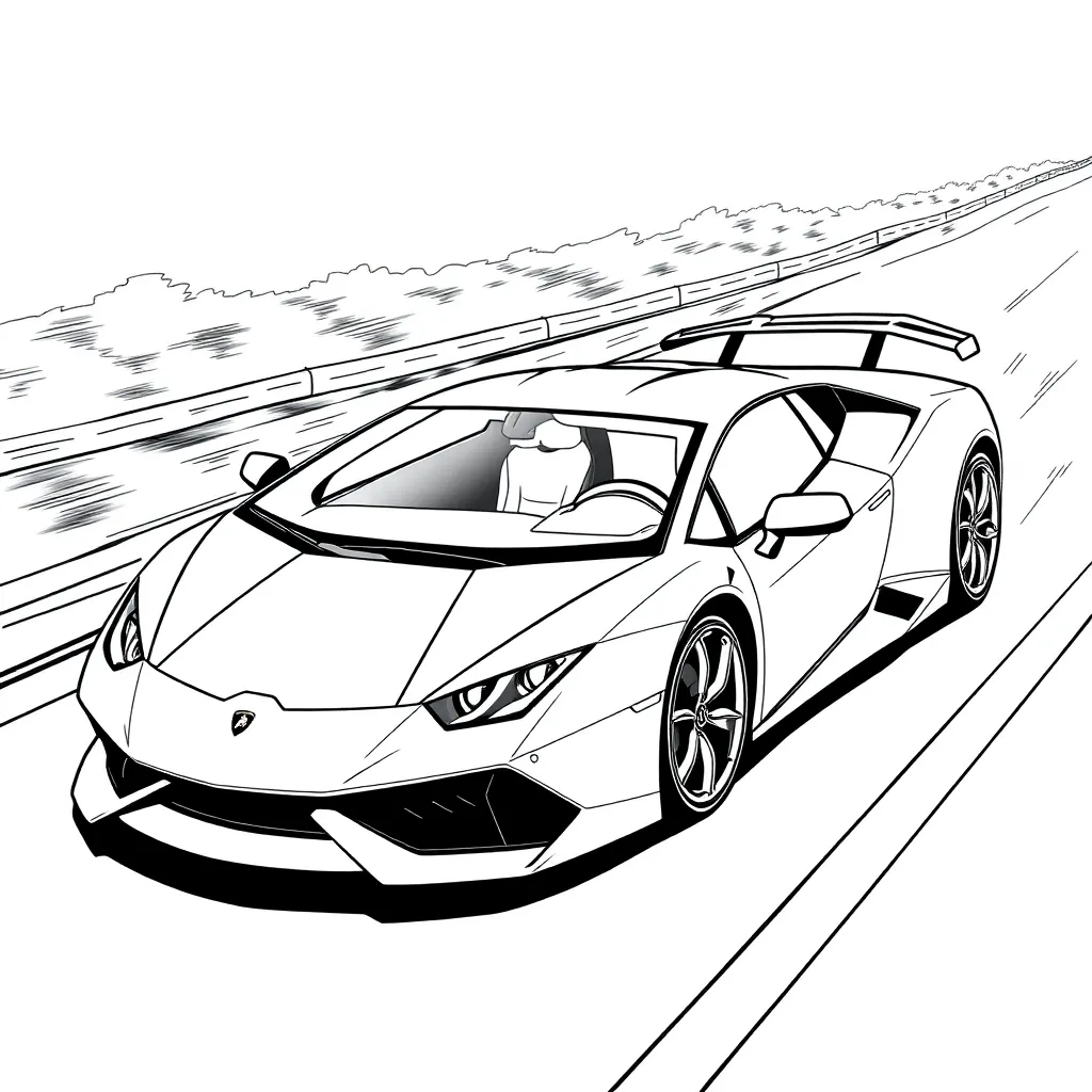 Lamborghini coloring page