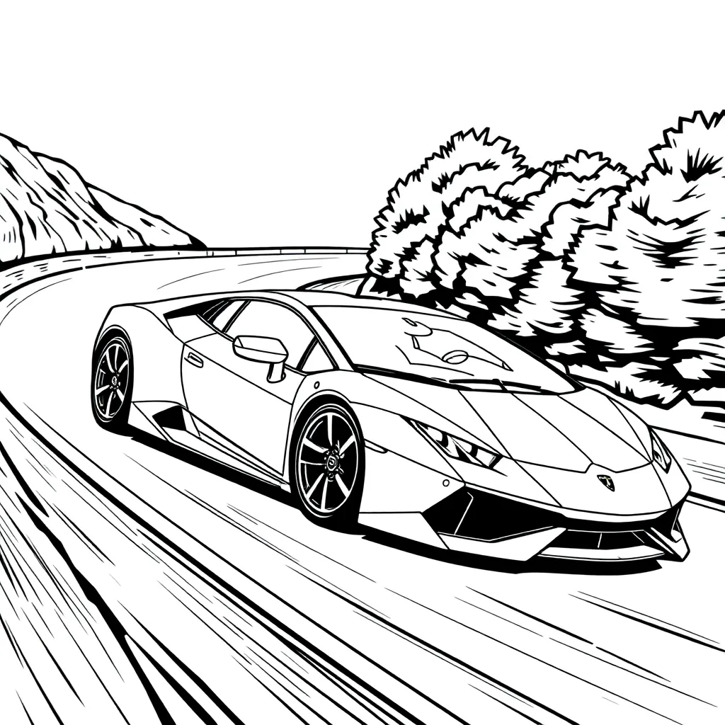 Lamborghini coloring page