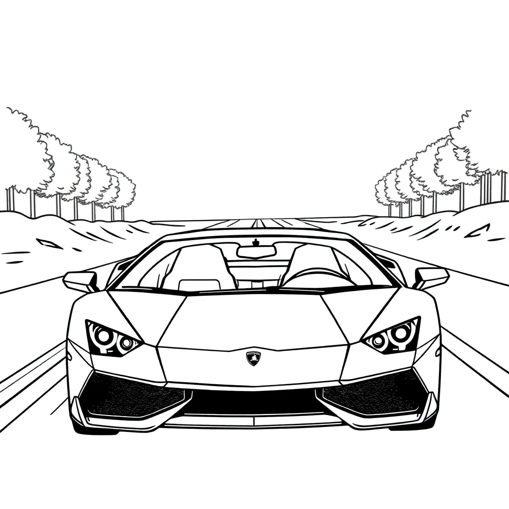 Lamborghini coloring page