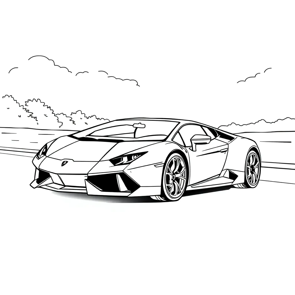 Lamborghini coloring page