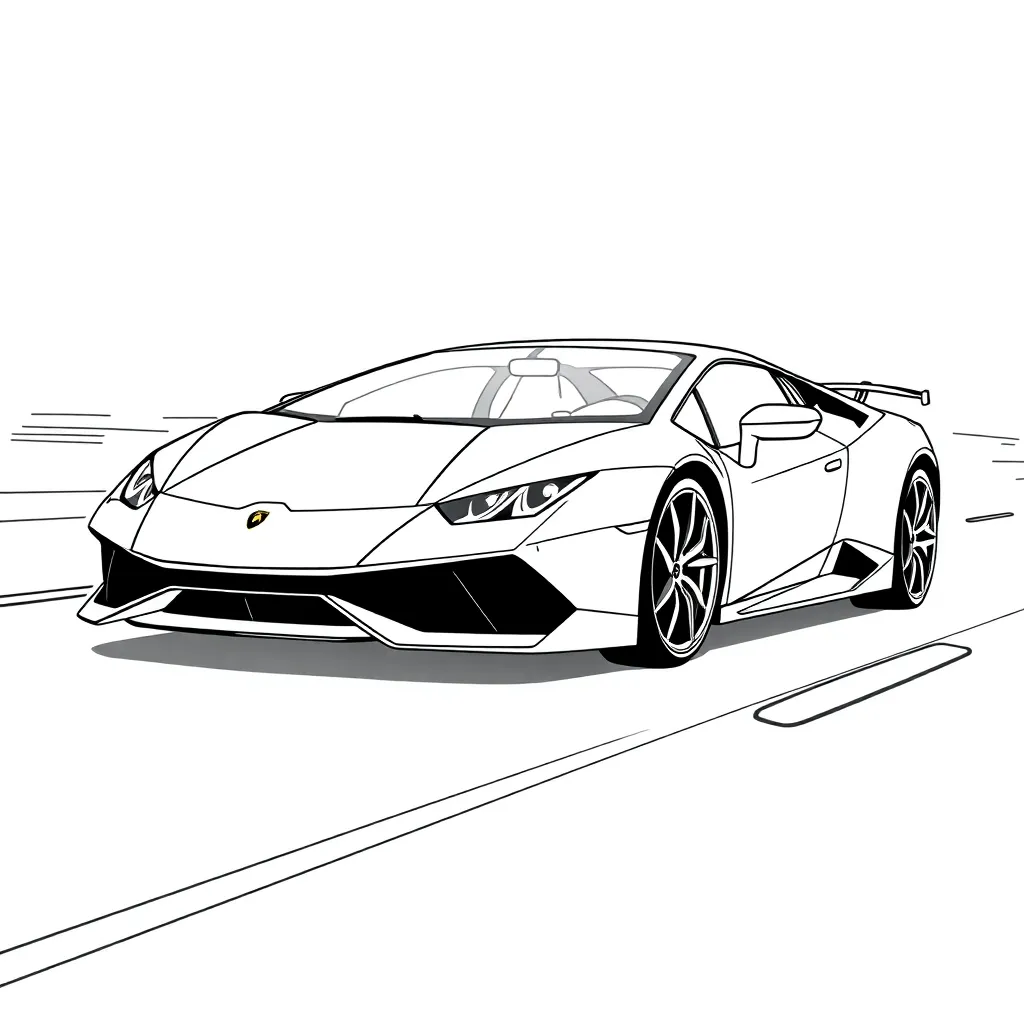 Lamborghini coloring page