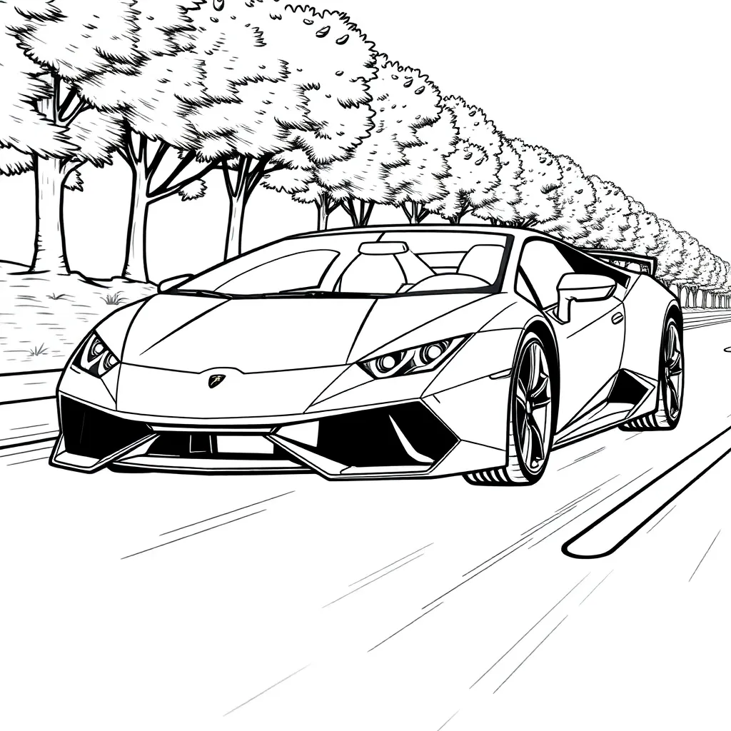 Lamborghini coloring page