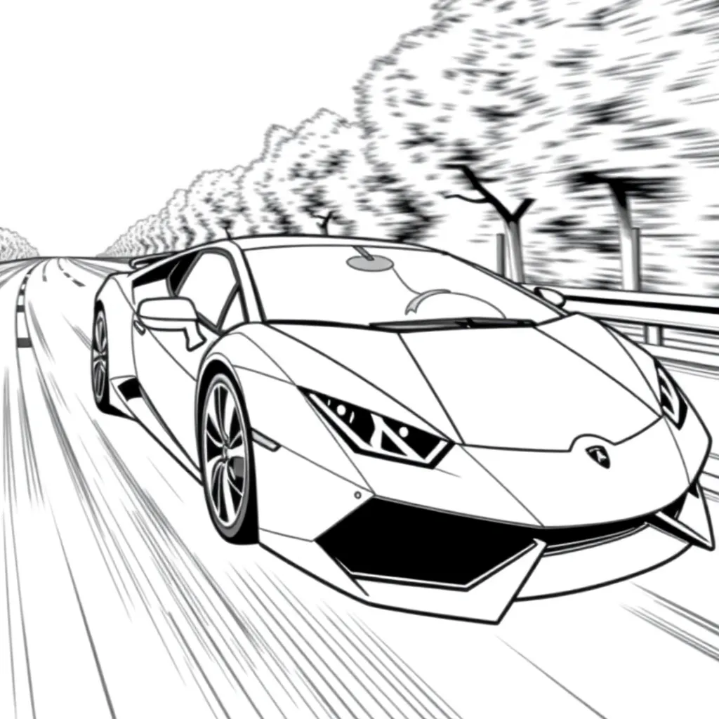 Lamborghini coloring page