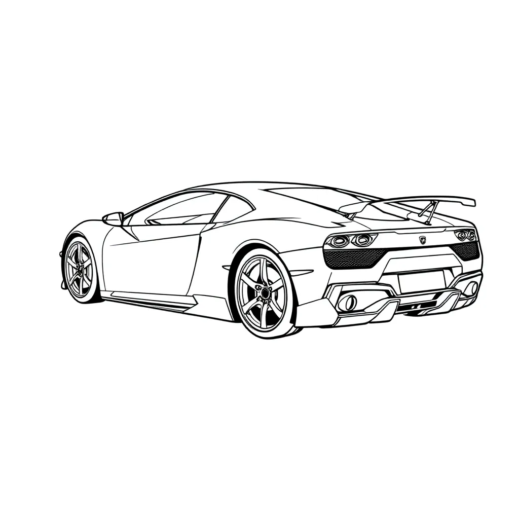 Lamborghini coloring page