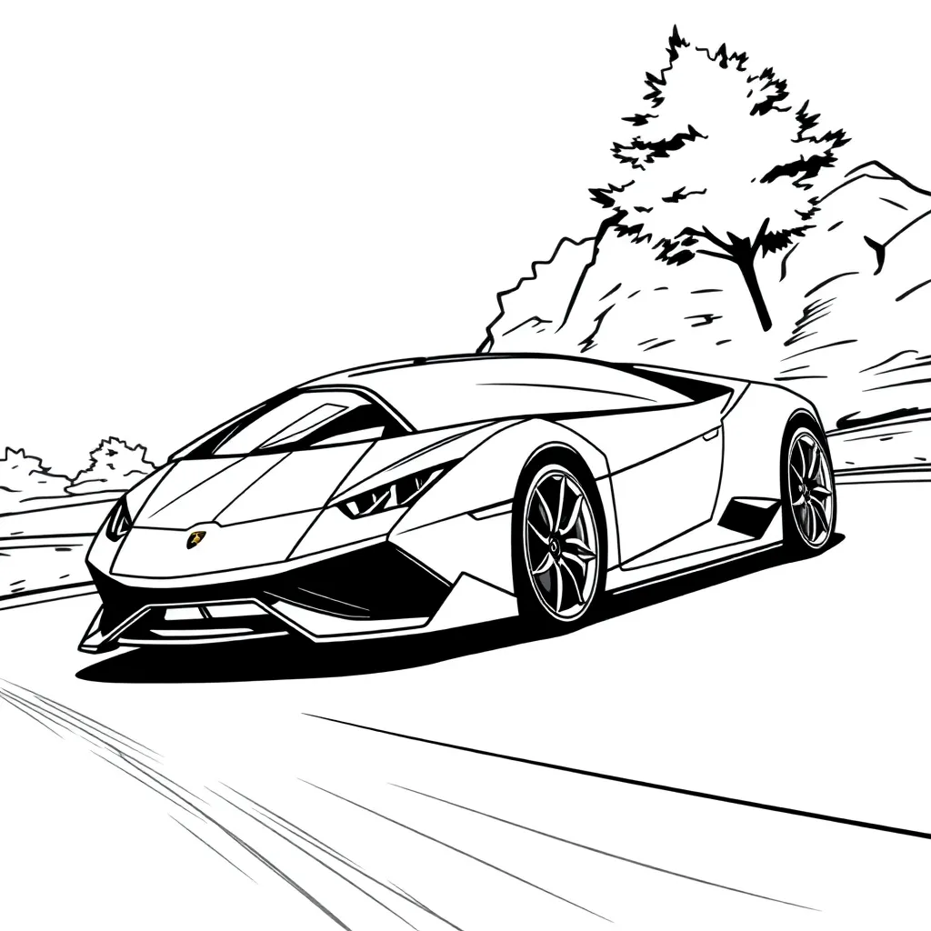 Lamborghini coloring page