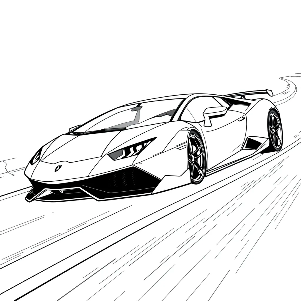 Lamborghini coloring page
