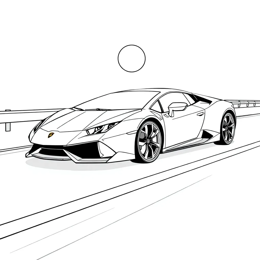 Lamborghini coloring page