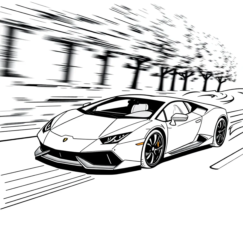 Lamborghini coloring page