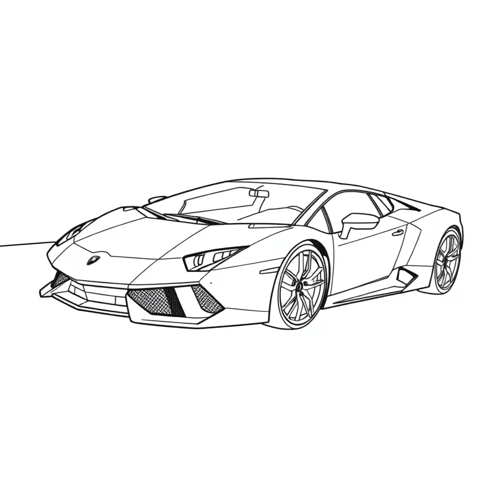 Lamborghini coloring page