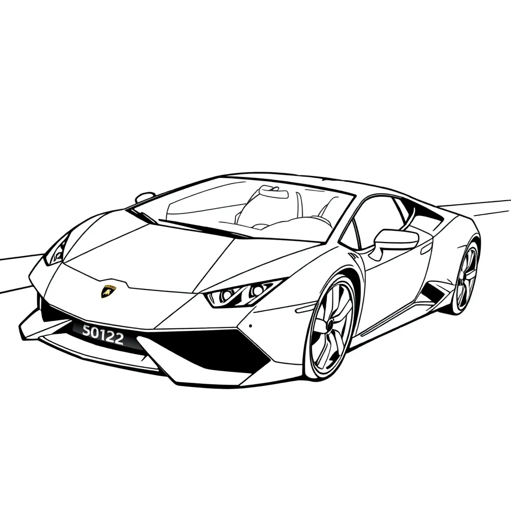 Lamborghini coloring page
