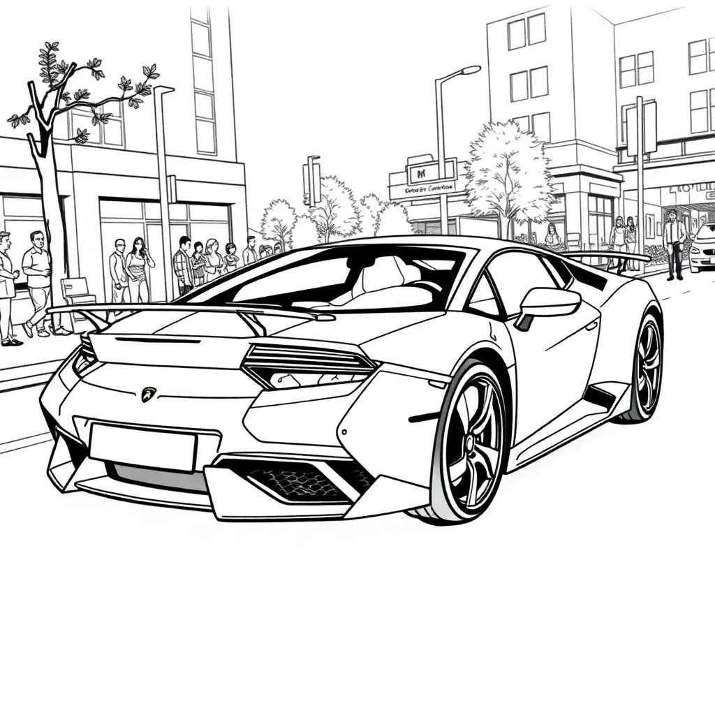 Lamborghini coloring page