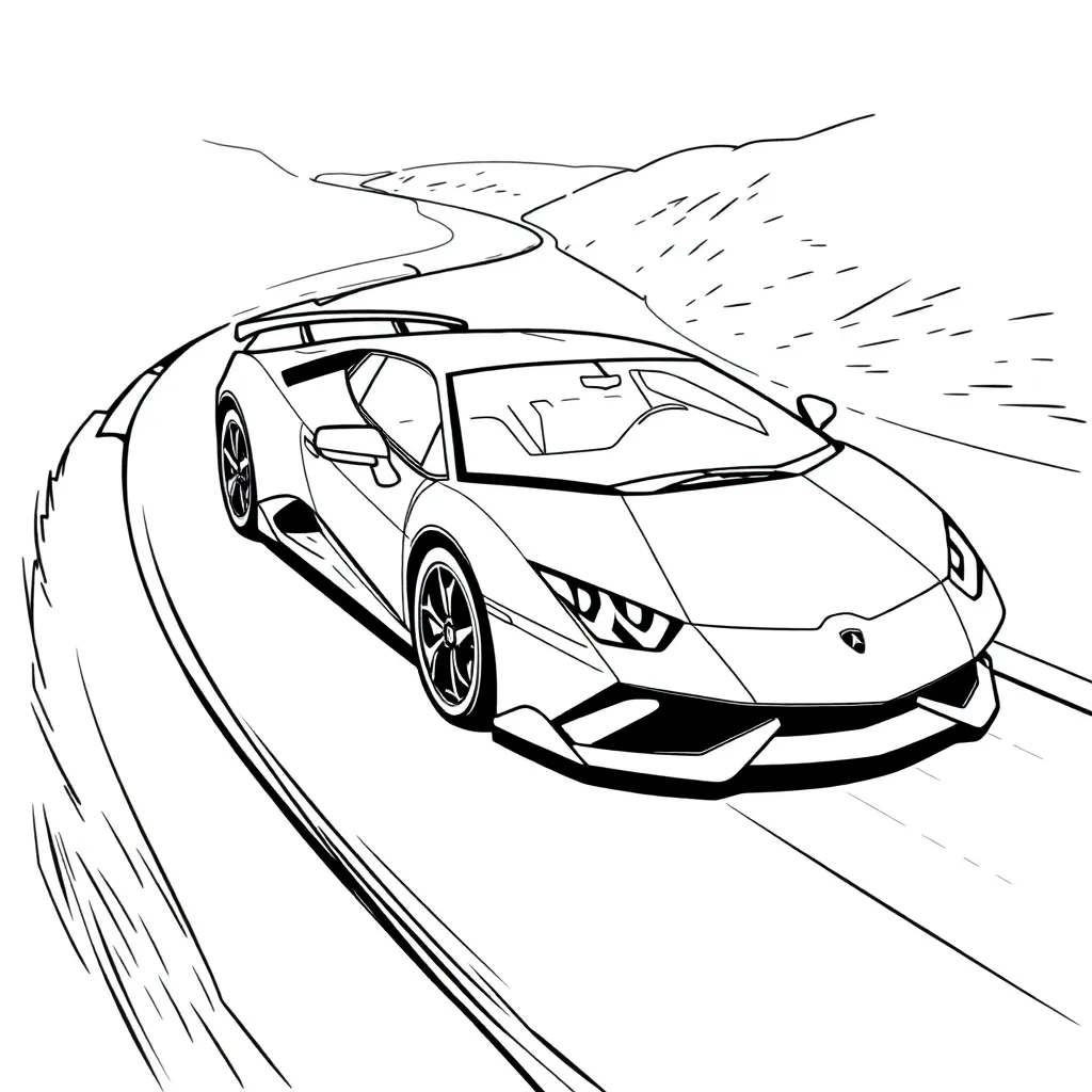 Lamborghini coloring page