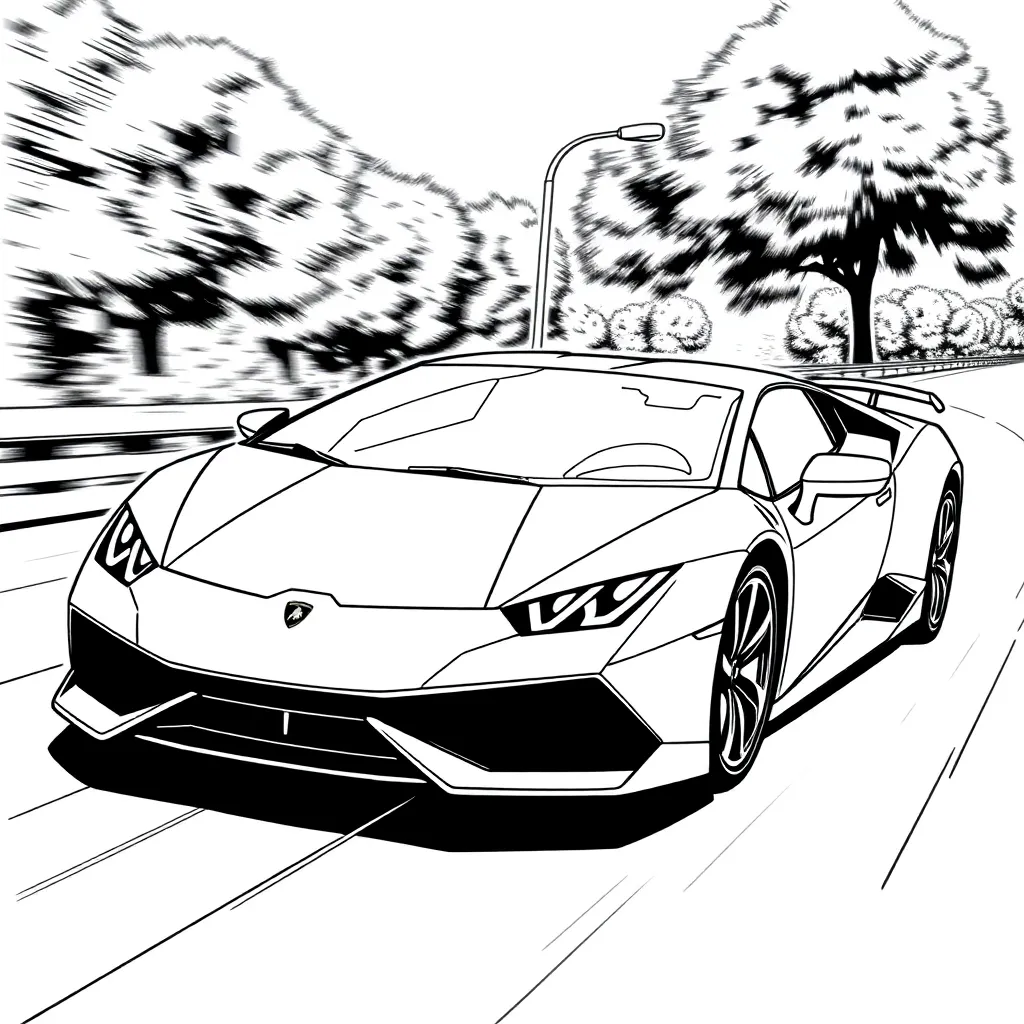Lamborghini coloring page