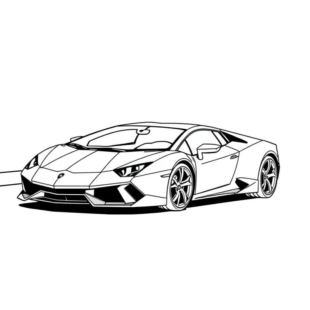 Lamborghini coloring page