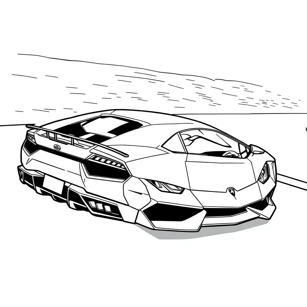 Lamborghini coloring page