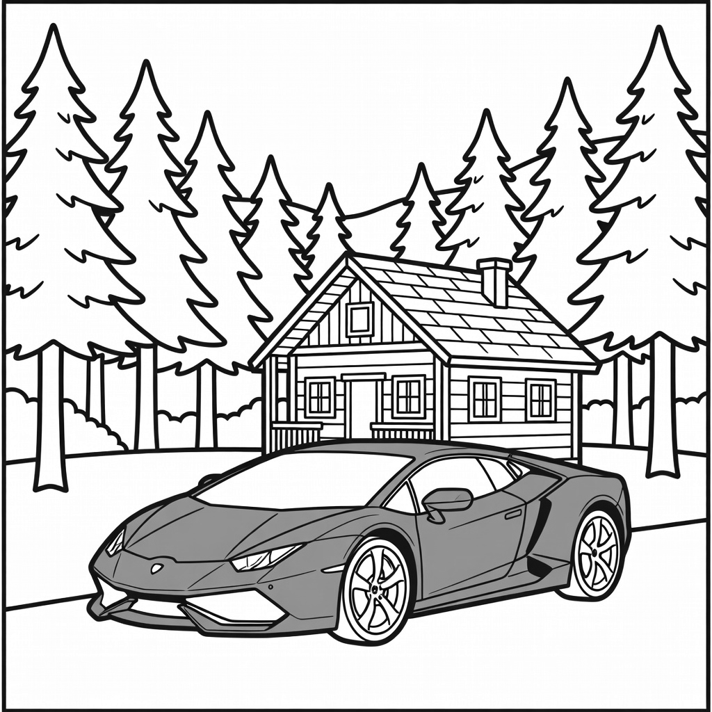 Lamborghini coloring page