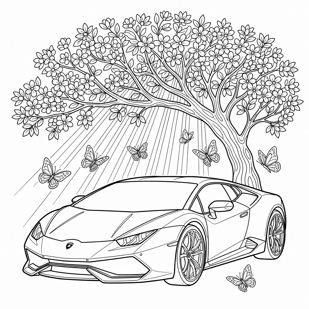 Lamborghini coloring page