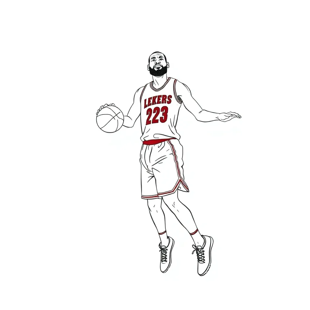 LeBron coloring page