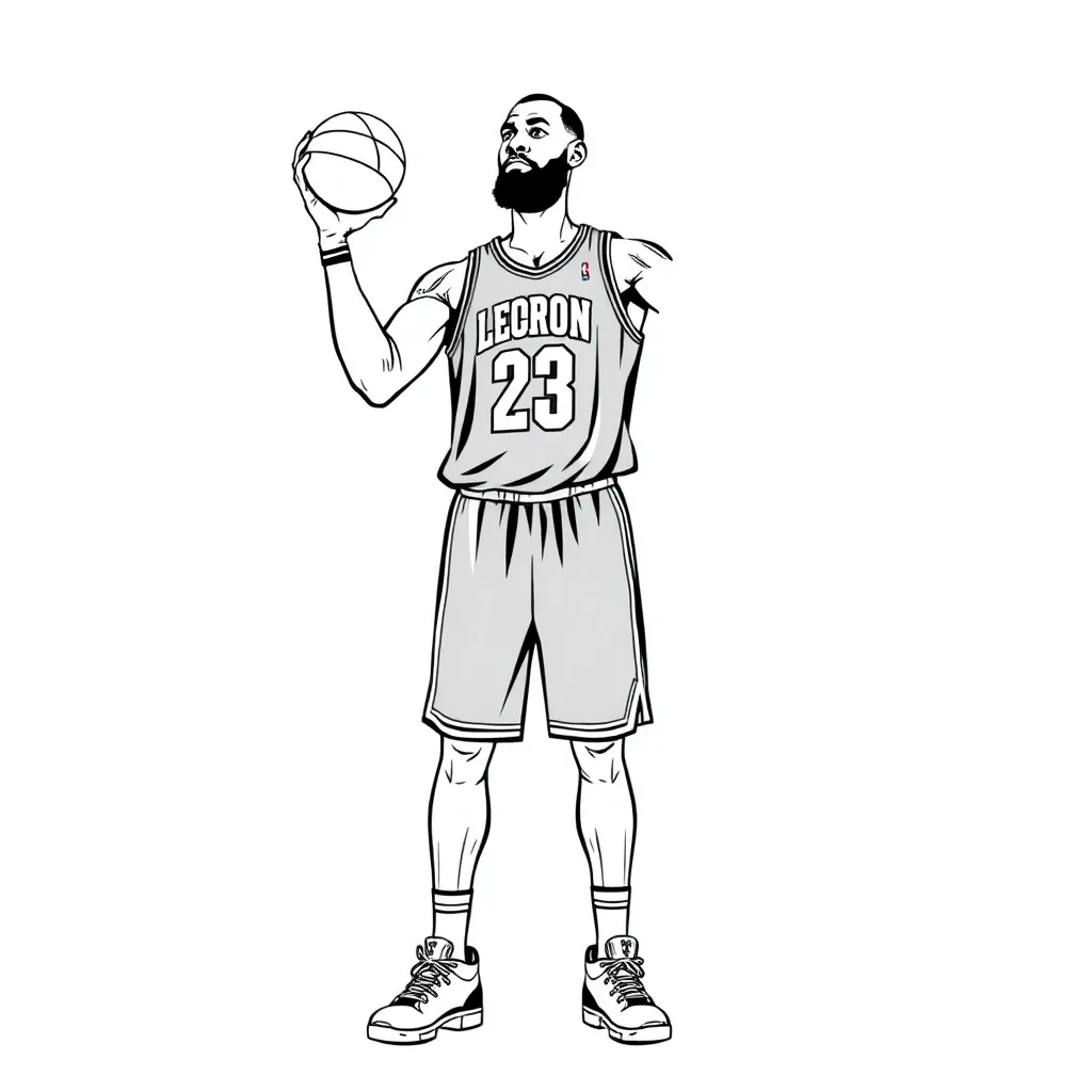LeBron coloring page
